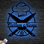Food Coffee Metal Sign Custom Chef Hat 1