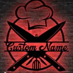 Food Coffee Metal Sign Custom Chef Hat 1