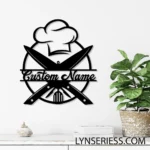 Food Coffee Metal Sign Custom Chef Hat 1