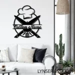 Food Coffee Metal Sign Custom Chef Hat 1