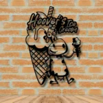 Food Coffee Metal Sign Custom Dairy Cow And Ice Cream 1