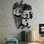 Food Coffee Metal Sign Custom Dairy Cow And Ice Cream 1