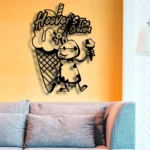 Food Coffee Metal Sign Custom Dairy Cow And Ice Cream 1