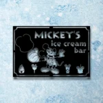 Food Coffee Metal Sign Custom Ice Cream Bar 1