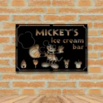 Food Coffee Metal Sign Custom Ice Cream Bar 1