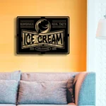 Food Coffee Metal Sign Custom Retro Ice Cream 1