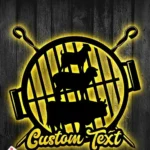 Food Coffee Metal Sign Detailed Bbq Grill 1