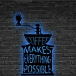 Food Coffee Metal Sign Espresso Makes Everything Possible 1