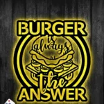 Food Coffee Metal Sign Hamburger Shop 1