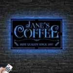 Food Coffee Metal Sign Handcrafted Coffee Bar Coffee Wall Art 1