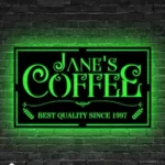 Food Coffee Metal Sign Handcrafted Coffee Bar Coffee Wall Art 1