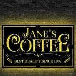 Food Coffee Metal Sign Handcrafted Coffee Bar Coffee Wall Art 1