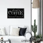 Food Coffee Metal Sign Handcrafted Coffee Bar Coffee Wall Art 1