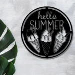 Food Coffee Metal Sign Hello Summer 1
