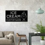 Food Coffee Metal Sign Ice Cream Emporium 1