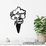 Food Coffee Metal Sign Ice Cream For All Please 1