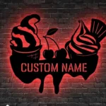 Food Coffee Metal Sign Ice Cream Marketplace 1