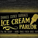 Food Coffee Metal Sign Ice Cream Outlet 1
