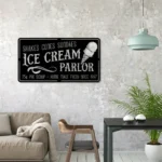 Food Coffee Metal Sign Ice Cream Outlet 1