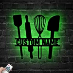 Food Coffee Metal Sign Personalized Backyard Cooking Tool Name 1