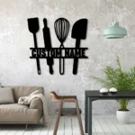 Food Coffee Metal Sign Personalized Backyard Cooking Tool Name 1