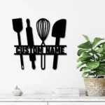 Food Coffee Metal Sign Personalized Backyard Cooking Tool Name 1