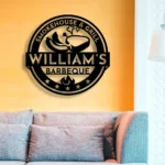 Food Coffee Metal Sign Personalized Barbercue Name 1