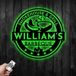 Food Coffee Metal Sign Personalized Barbercue Name 1