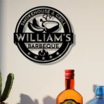 Food Coffee Metal Sign Personalized Barbercue Name 1