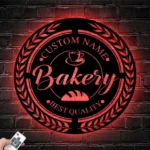 Food Coffee Metal Sign Personalized Barker Name 1