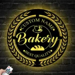 Food Coffee Metal Sign Personalized Barker Name 1