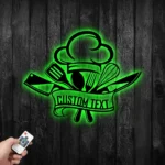 Food Coffee Metal Sign Personalized Chef Name 1