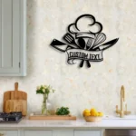 Food Coffee Metal Sign Personalized Chef Name 1