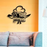 Food Coffee Metal Sign Personalized Chef Name 1
