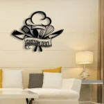 Food Coffee Metal Sign Personalized Chef Name 1