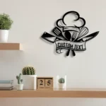 Food Coffee Metal Sign Personalized Chef Name 1