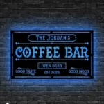 Food Coffee Metal Sign Personalized Coffee Shop Metal Name Sign 1