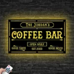 Food Coffee Metal Sign Personalized Coffee Shop Metal Name Sign 1
