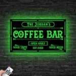 Food Coffee Metal Sign Personalized Coffee Shop Metal Name Sign 1