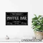 Food Coffee Metal Sign Personalized Coffee Shop Metal Name Sign 1