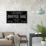 Food Coffee Metal Sign Personalized Coffee Shop Metal Name Sign 1