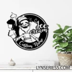 Food Coffee Metal Sign Personalized Ice Cream Lover 1