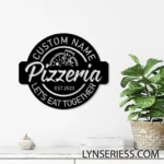 Food Coffee Metal Sign Pizzeria Let8217s Eat Together 1