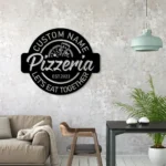 Food Coffee Metal Sign Pizzeria Let8217s Eat Together 1