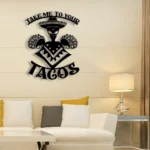 Food Coffee Metal Sign Take Me To Your Tacos Mexican Alien 1