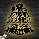 Food Coffee Metal Sign The Secret Ingredient Is Love 1
