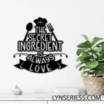Food Coffee Metal Sign The Secret Ingredient Is Love 1