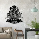 Food Coffee Metal Sign The Secret Ingredient Is Love 1