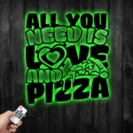 Food Coffee Metal Sign You Need Love And Pizza 1