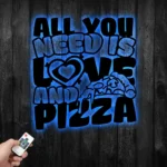 Food Coffee Metal Sign You Need Love And Pizza 1